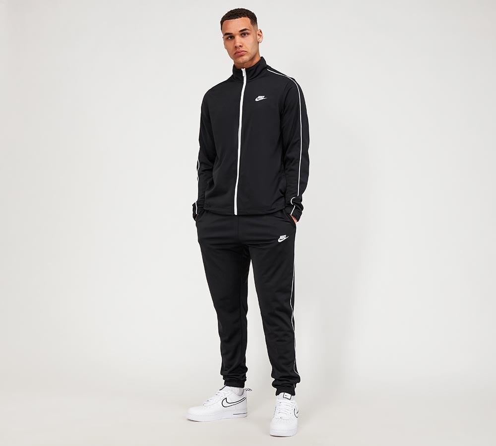 nike poly tracksuit black