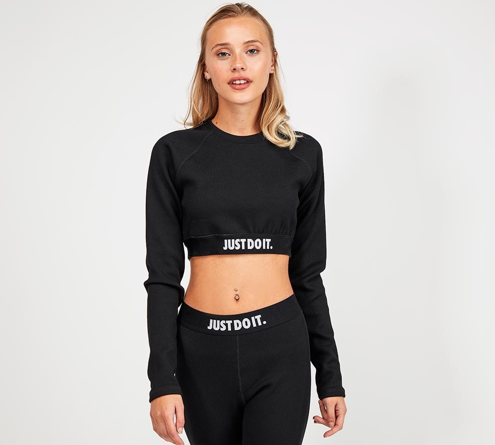 nike crop long sleeve top