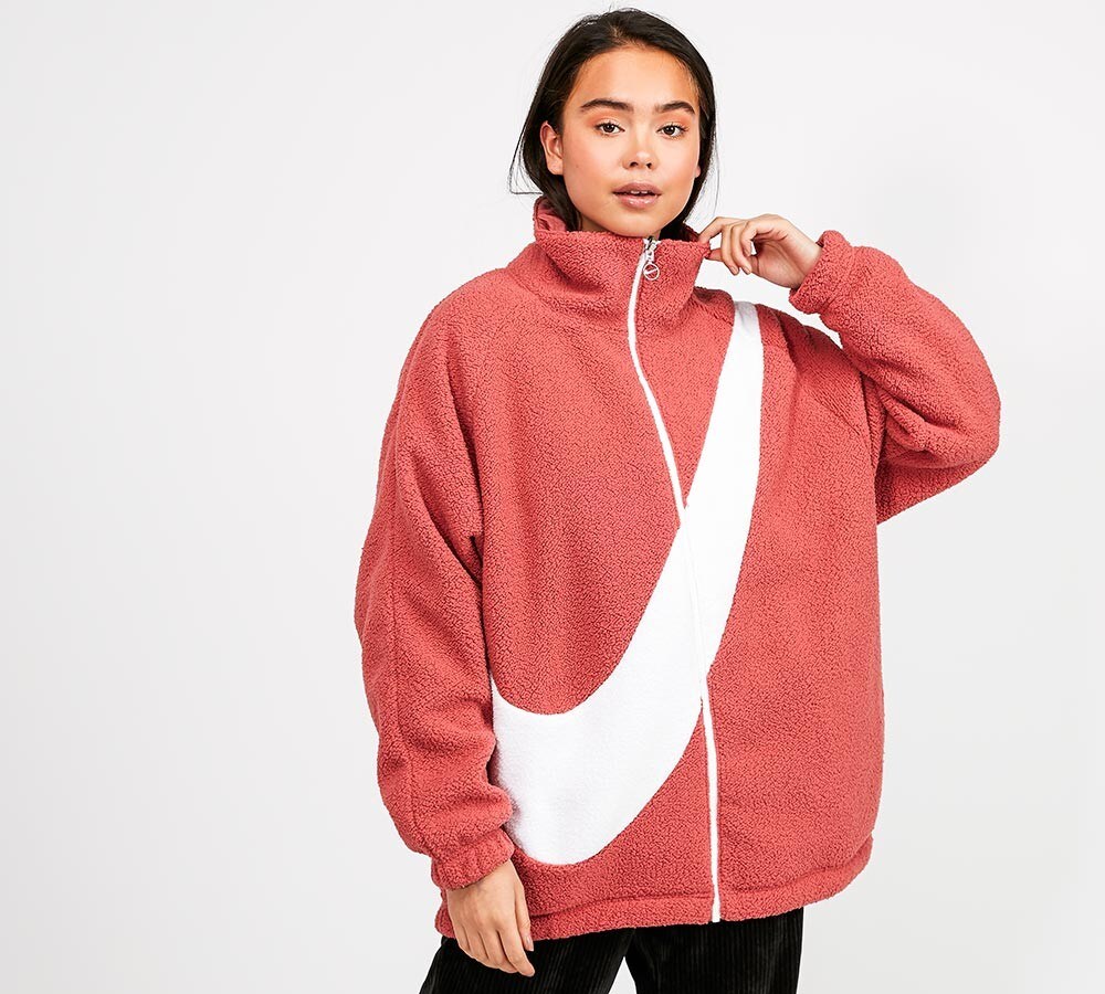 nike reversible swoosh fleece jacket
