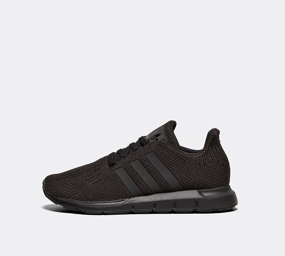 black junior adidas trainers