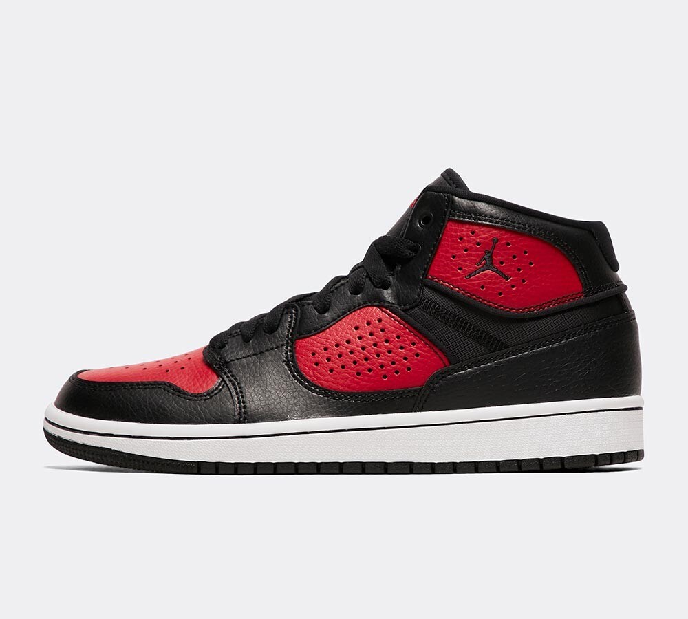 black and red jordans junior