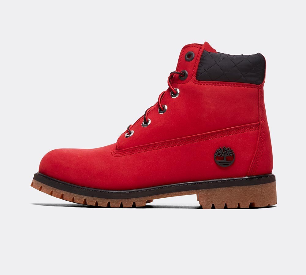 timberland red and black boots