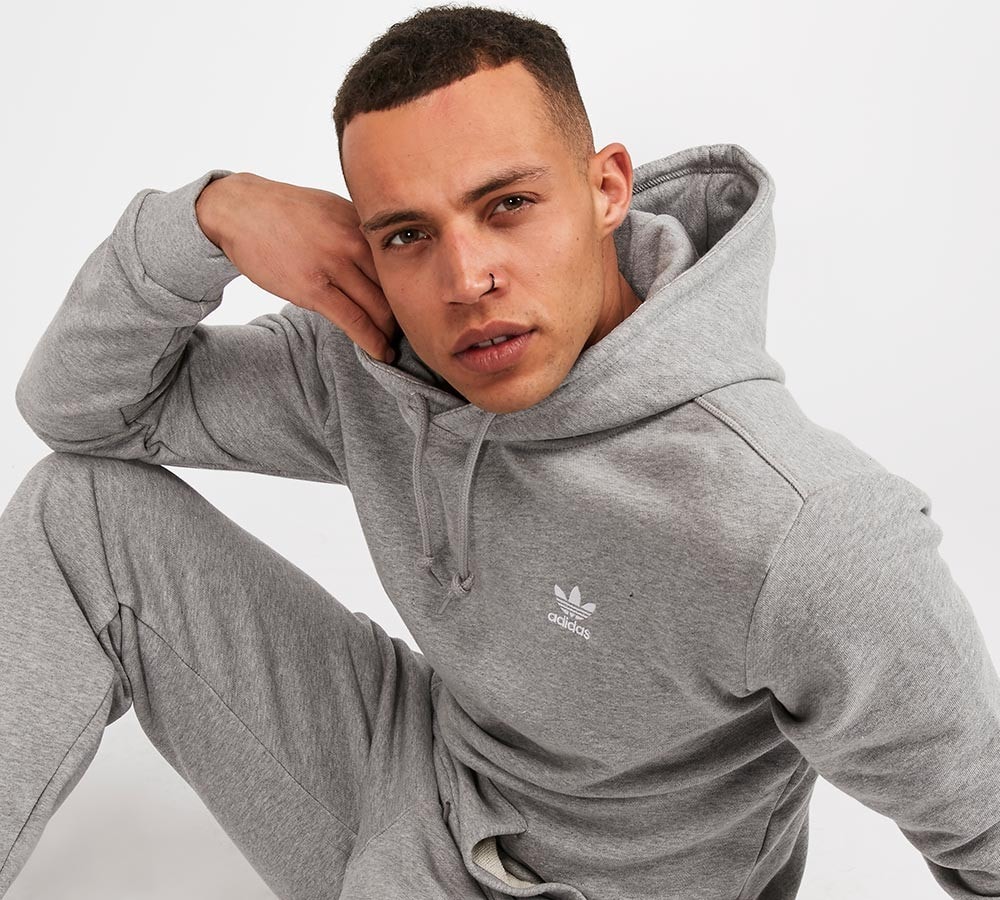 adidas heather grey hoodie