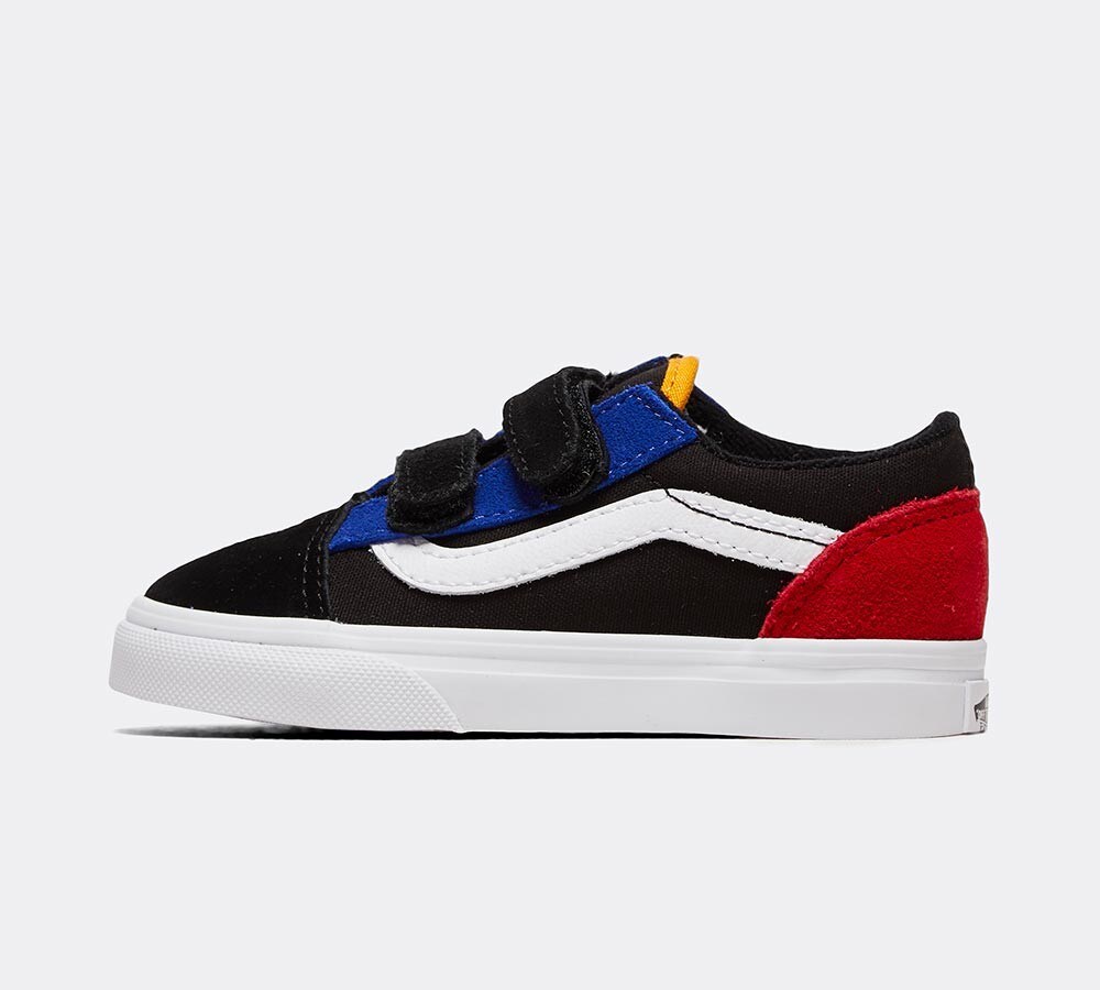 black and white velcro vans