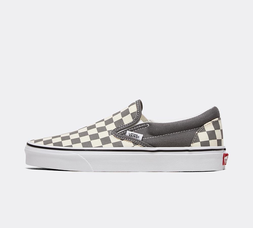 vans classic slip on trainers black pewter check