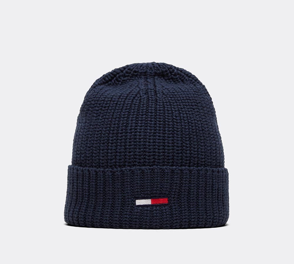 Tommy Jeans Basic Ribbed Beanie | Black 