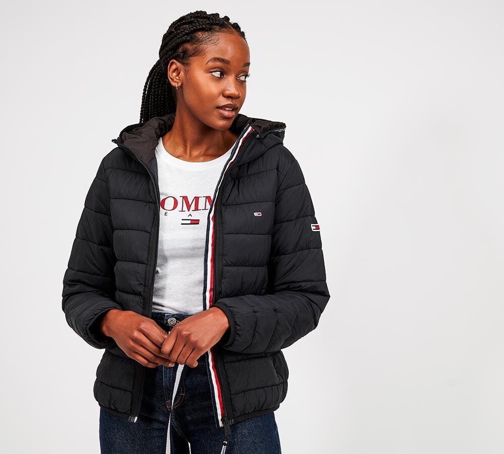 Tommy jeans tjw hotsell basic quilted hooded jacket