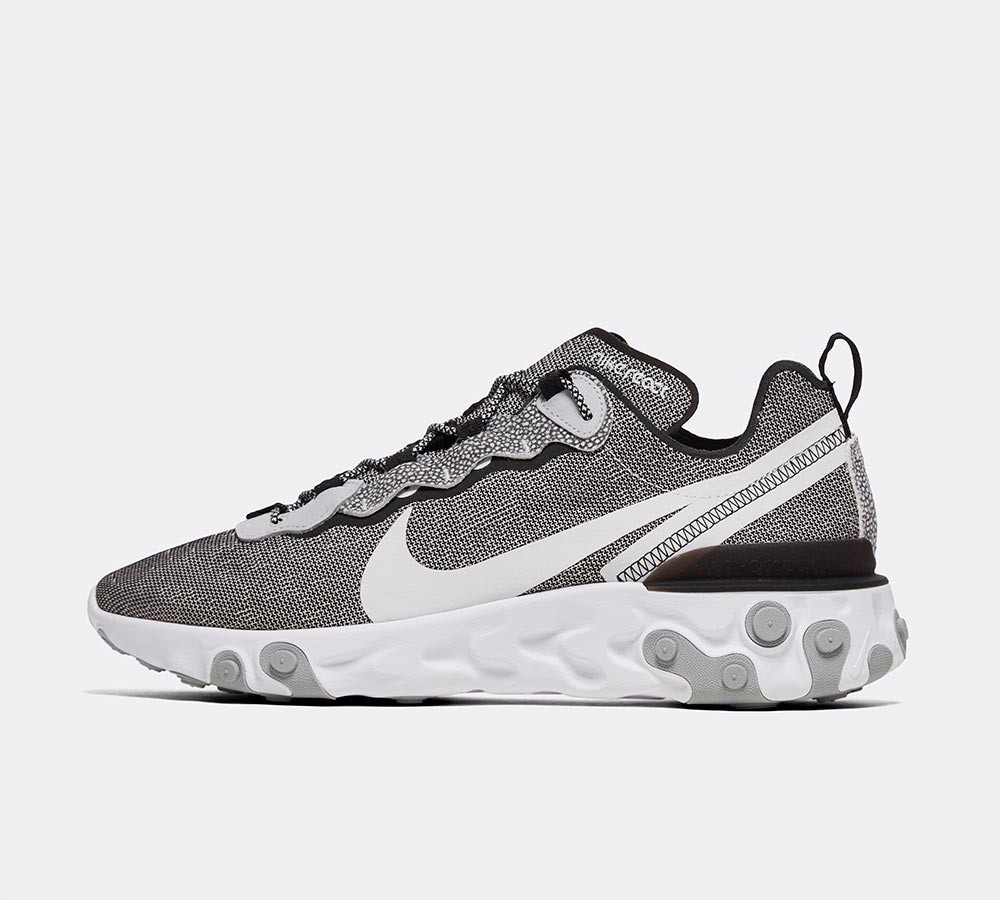 nike react grey and white