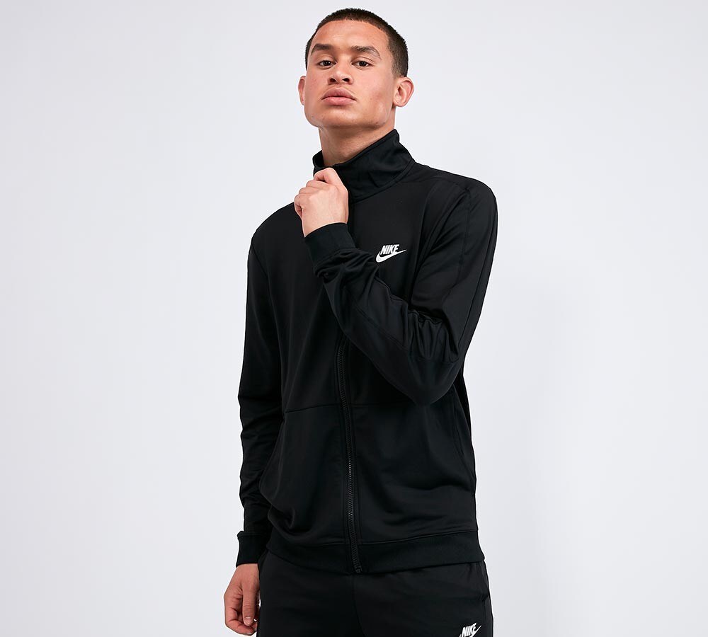 black nike tracksuit top