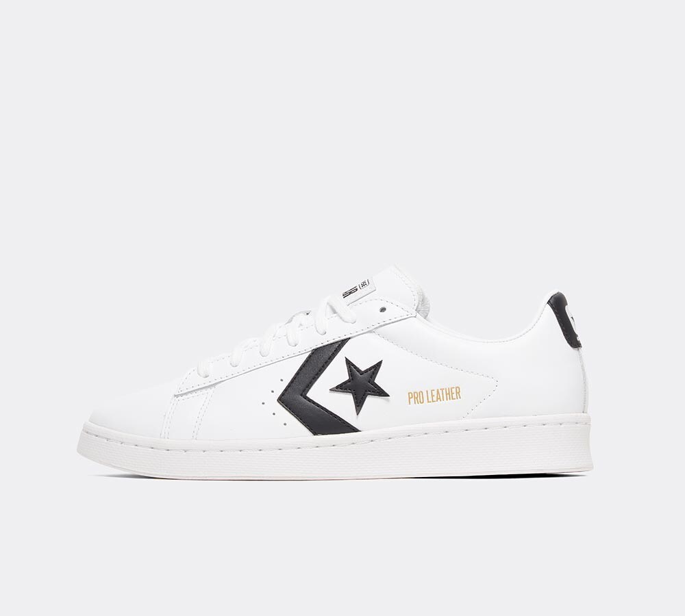 Converse Pro Leather Low Trainer | White / Black / White | Footasylum