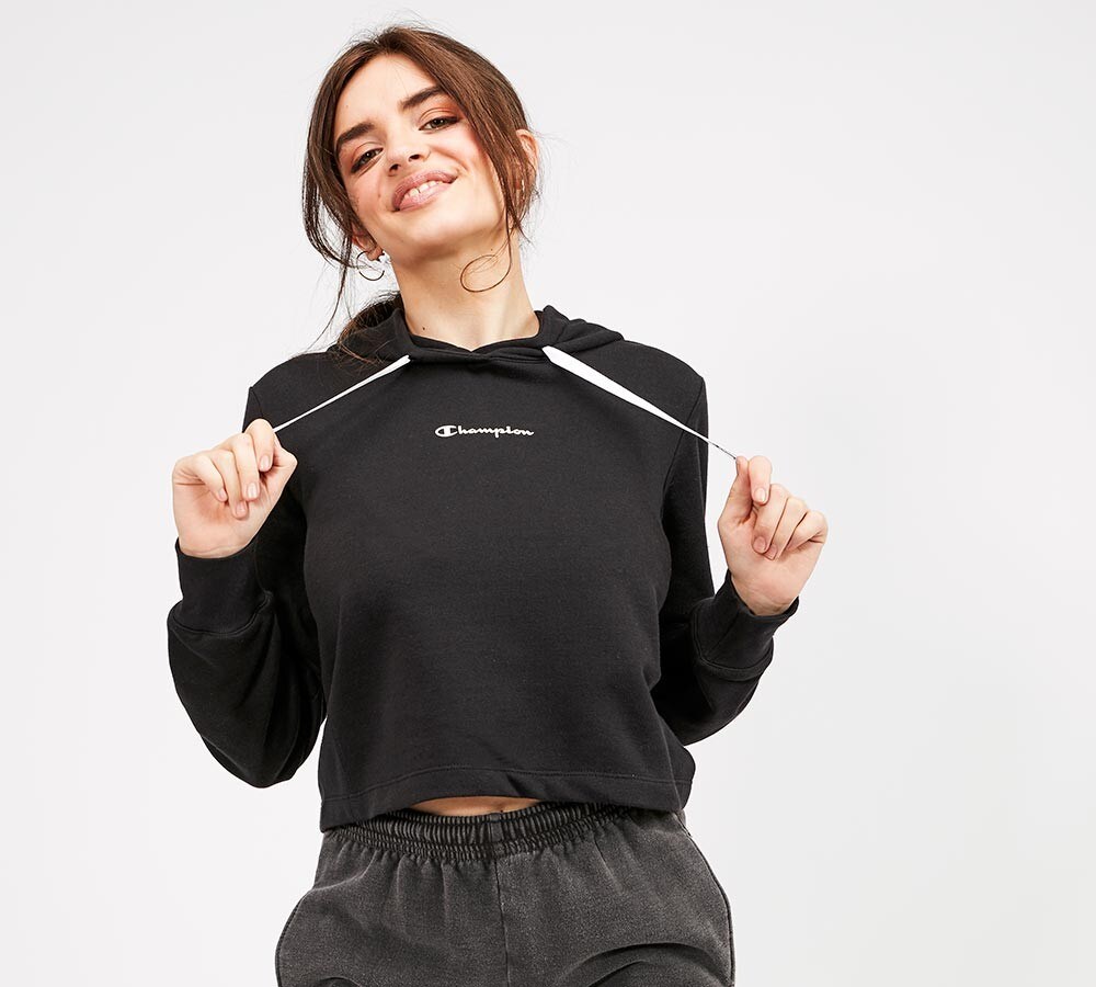champion crop hoodie women's