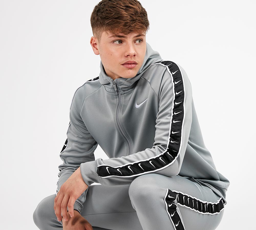 nike tape grey hoodie