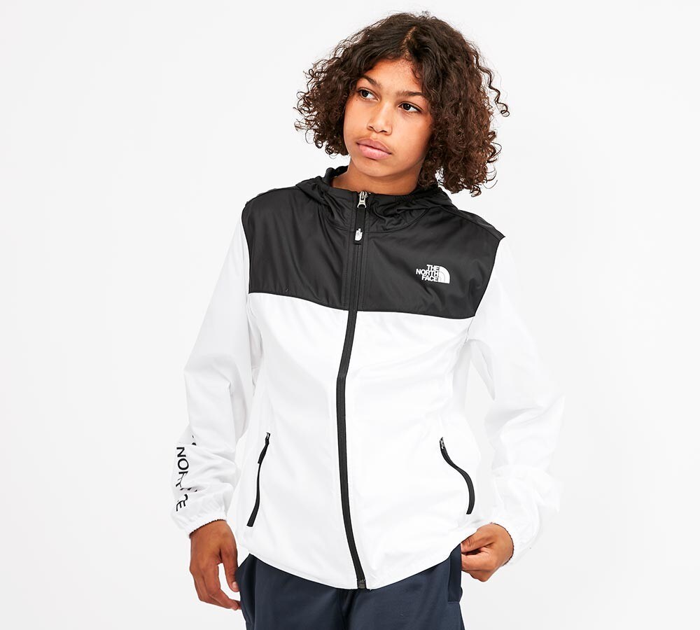 north face windbreaker white