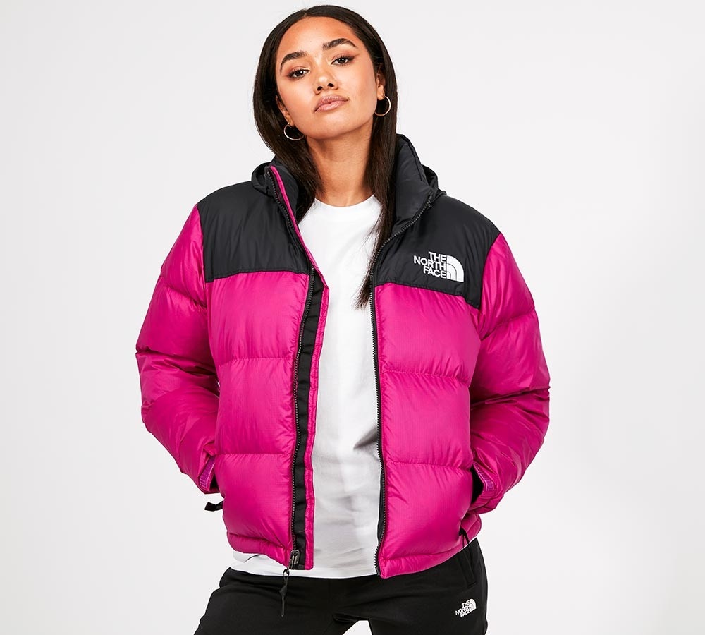 north face retro nuptse pink