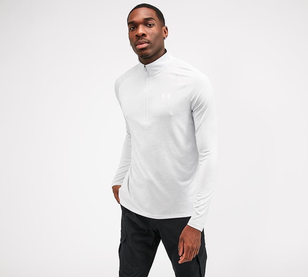 white under armour half zip