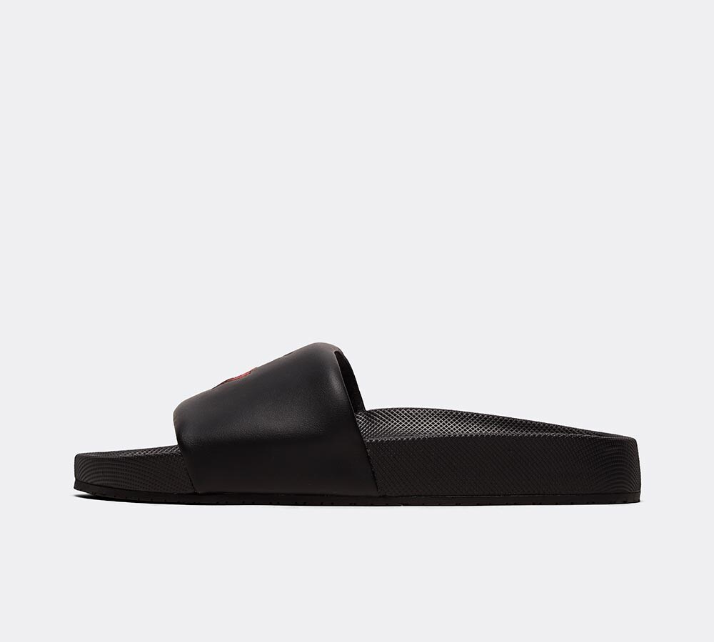 ralph lauren cayson sliders black