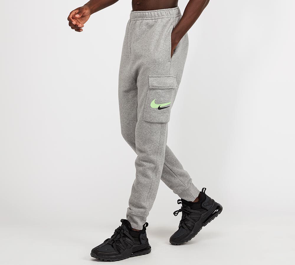 Nike Double Swoosh Cargo Jog Pant Dark Grey Heather Footasylum