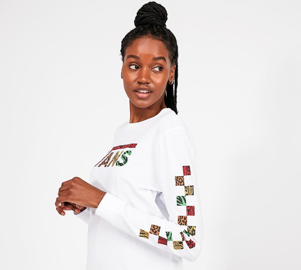 Women's long top sleeve vans shirt