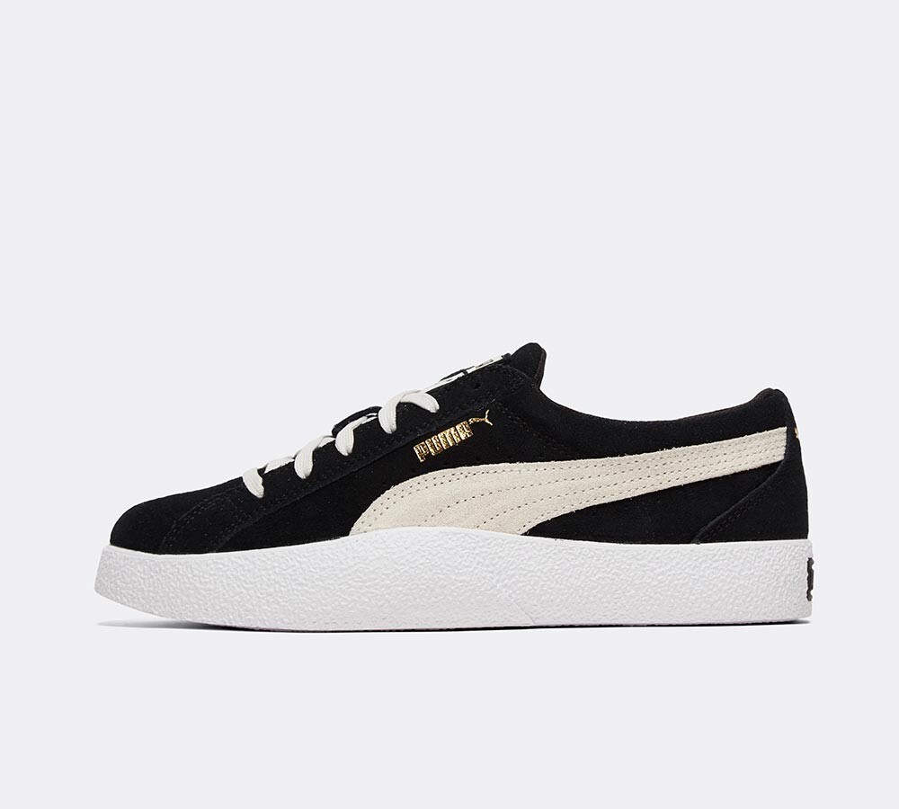 womens black suede pumas
