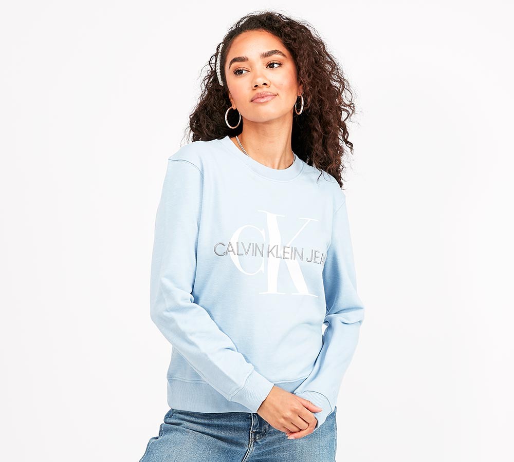 calvin klein baby blue sweatshirt