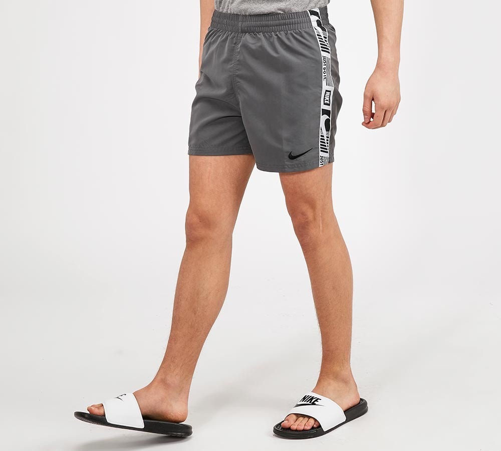 grey nike swim shorts
