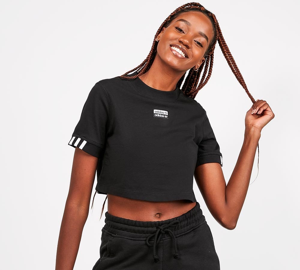 black adidas top womens