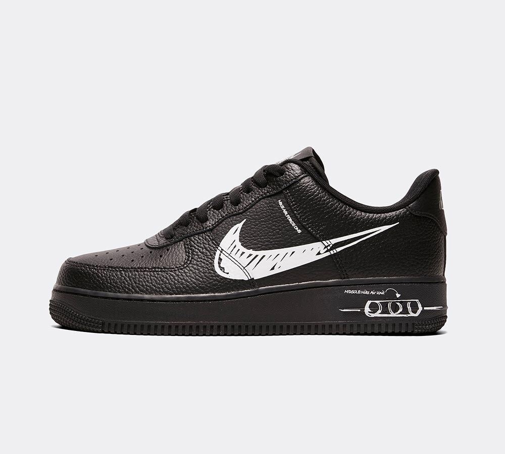 white & black air force 1 07 lv8 utility trainers