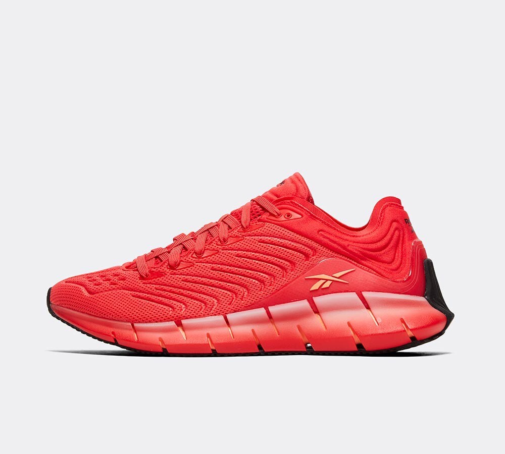 all red reebok zigs