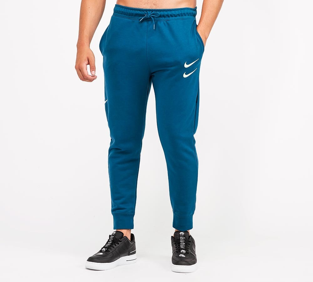 nike swoosh blue joggers