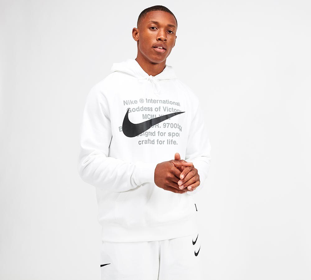 Nike Swoosh HBR Overhead Hoodie | White 