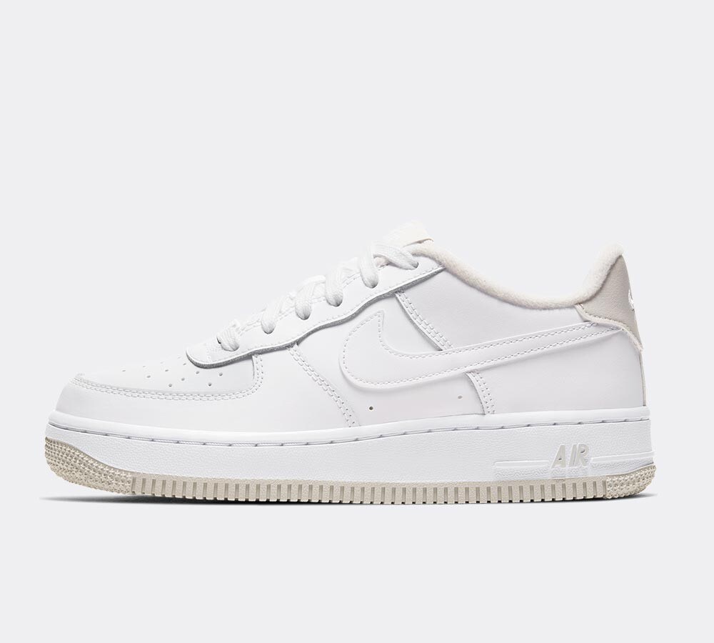light grey force 1 leather 2 trainers