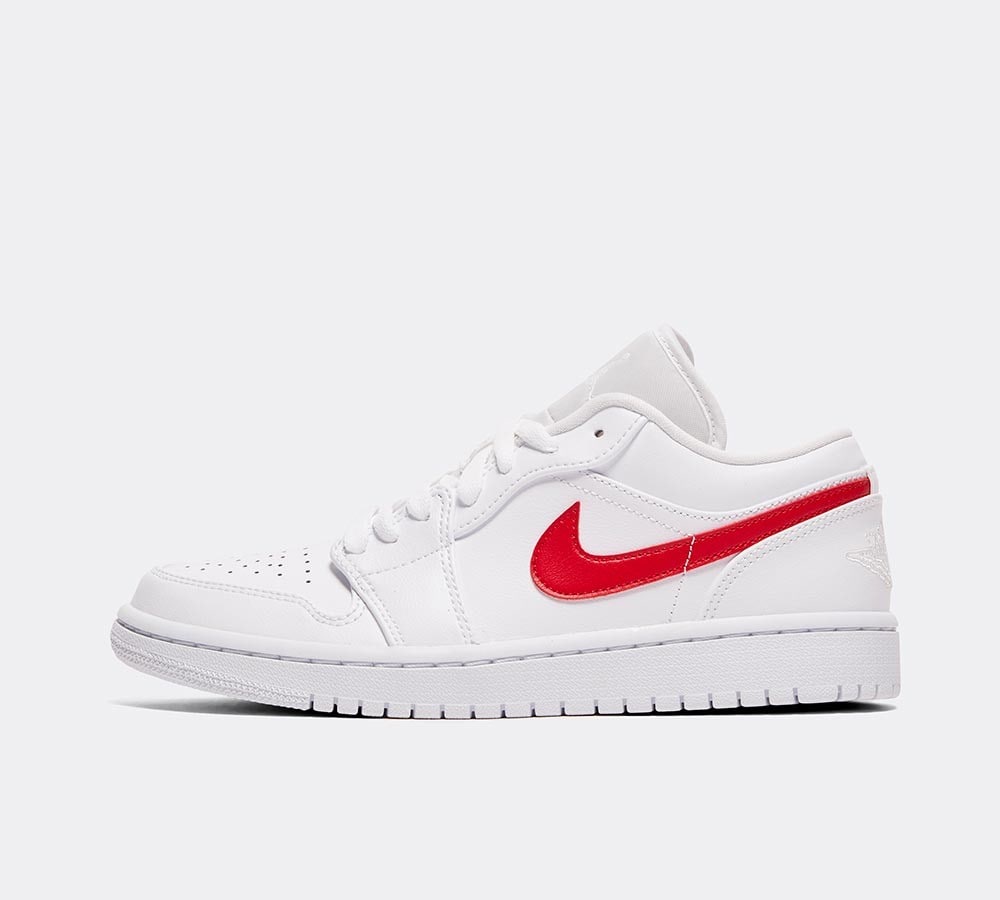 air jordan 1 low red and white 