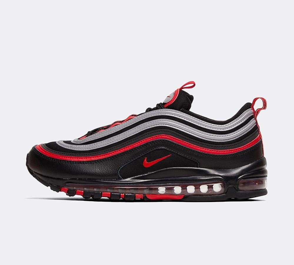 nike air max 97 trainers sequoia university red metallic