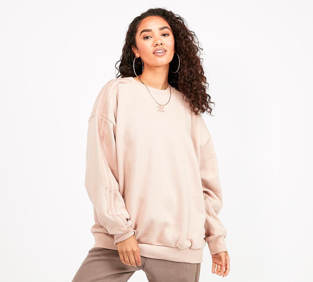 Adidas Originals Womens Crew Sweatshirt Ash Pearl Footasylum