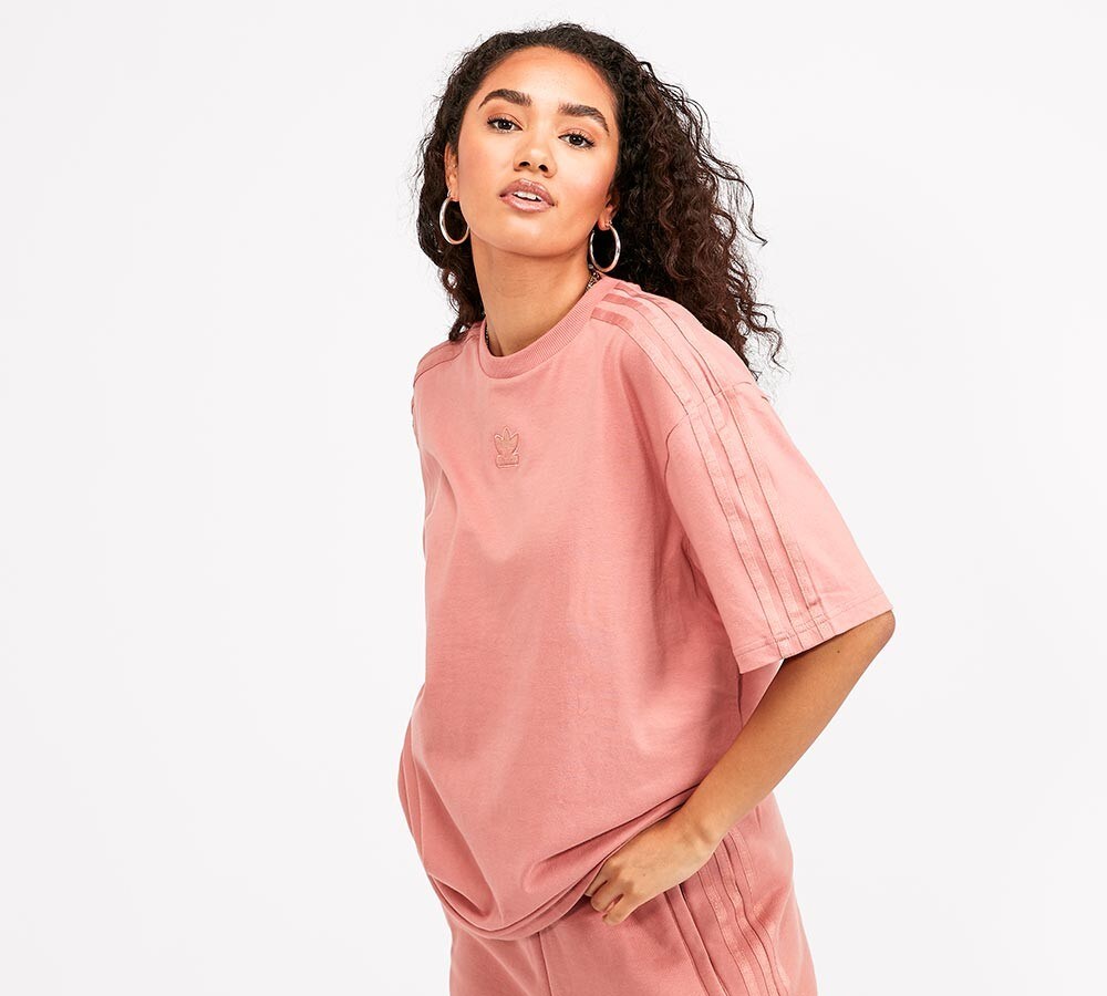 adidas Originals Womens Boyfriend Oversized T-Shirt | Ash Pink | Footasylum