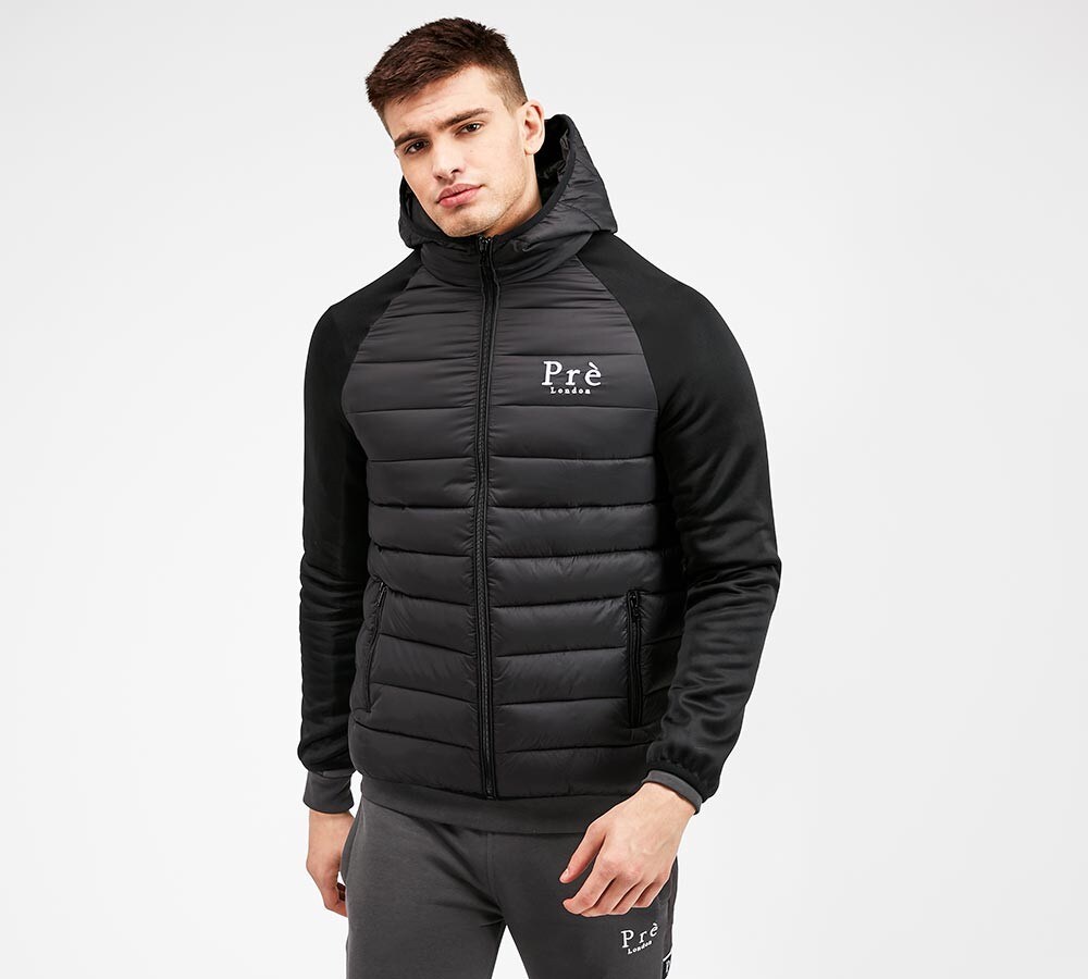 Pre London Hybrid Puffer Jacket | Black 