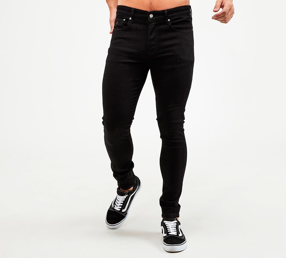 black ripped skinny jeans mens footasylum