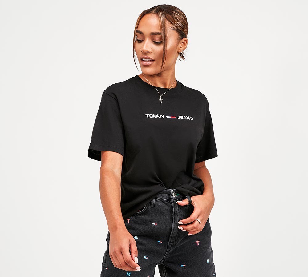 Tommy Jeans Womens Modern Linear Logo T 