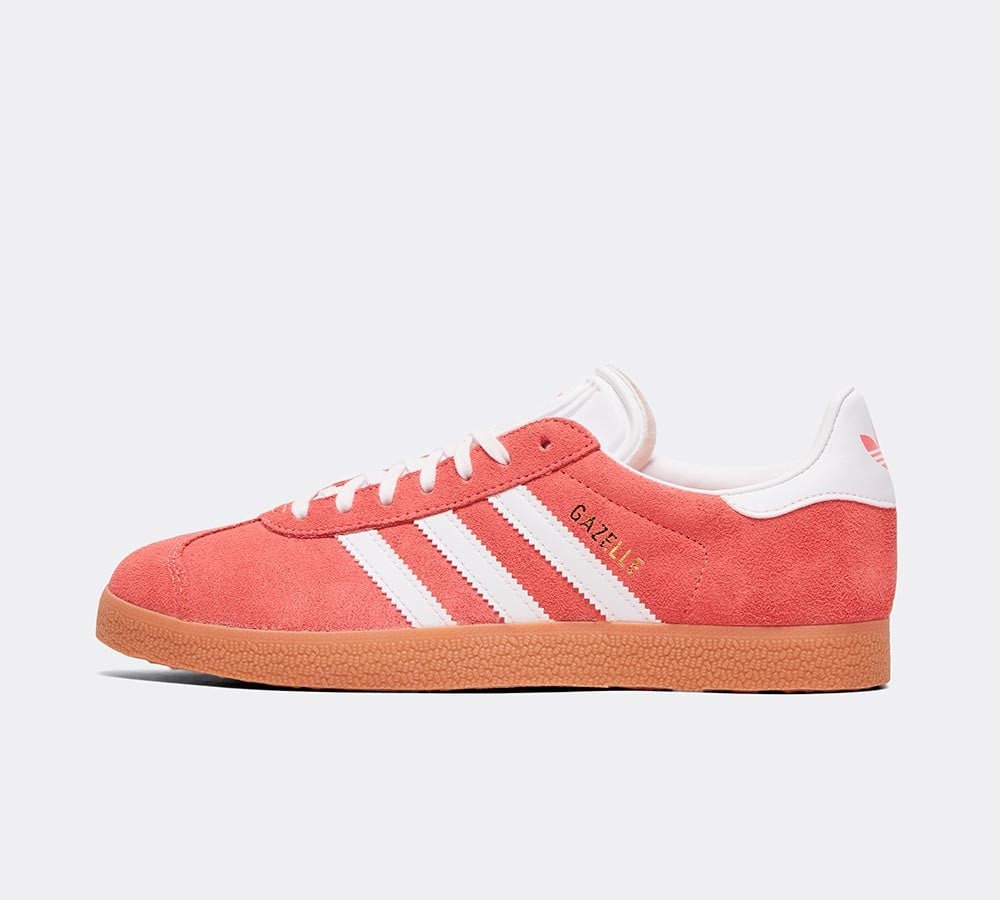 ladies red adidas gazelle trainers