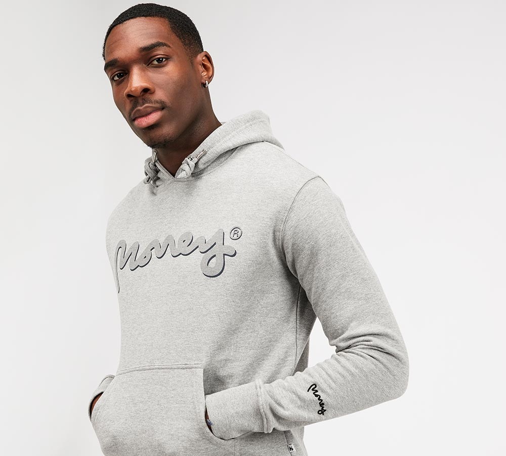money hoodie grey