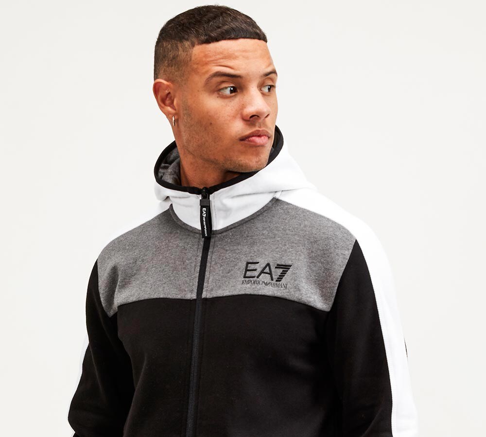 ea7 colour block hooded suit 