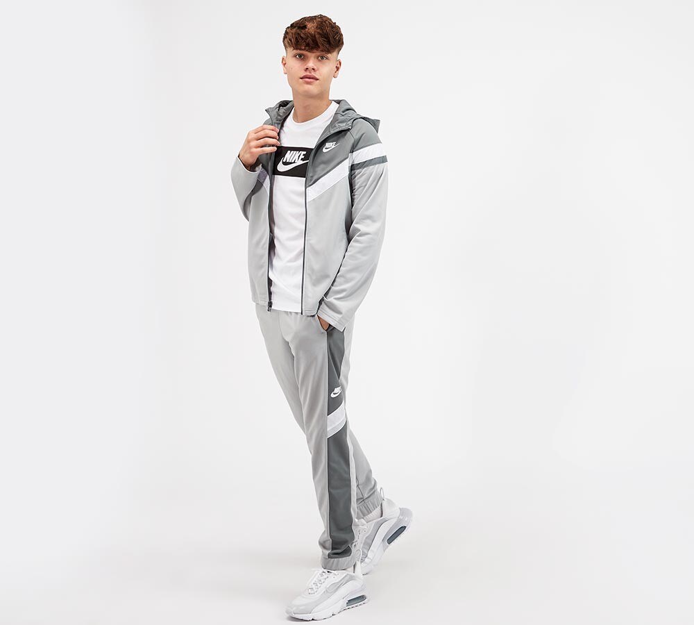 grey nike tracksuit junior