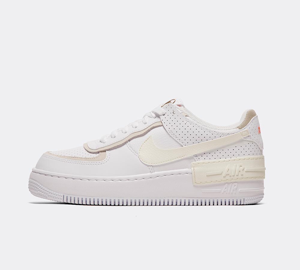 nike air force 1 shadow white and pink trainers