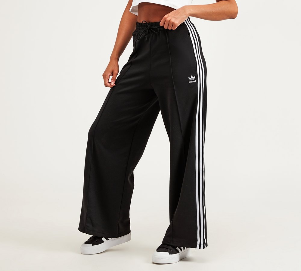 wide leg adidas trousers