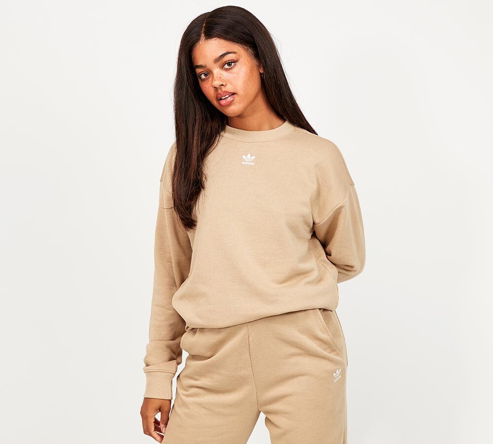 tan adidas sweatshirt