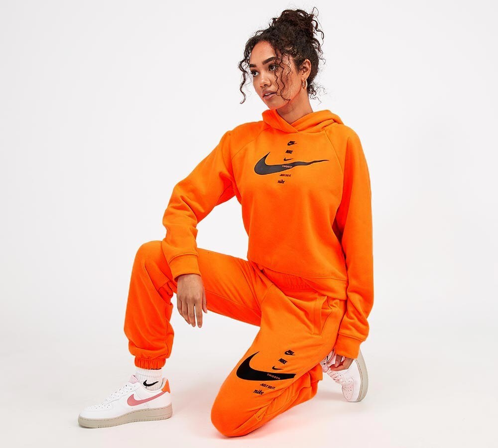 nike orange hoodie women's