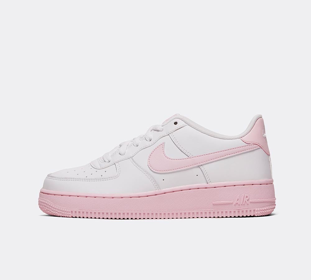 junior white and pink air force 1