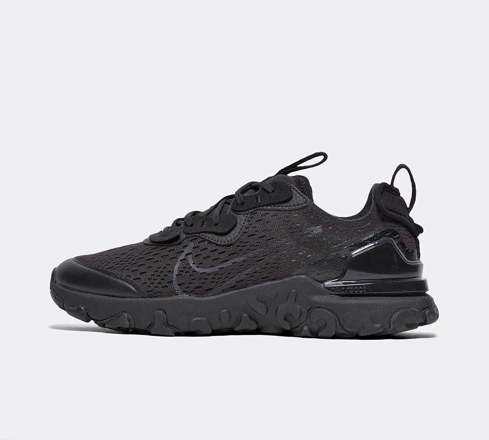 black nike react junior