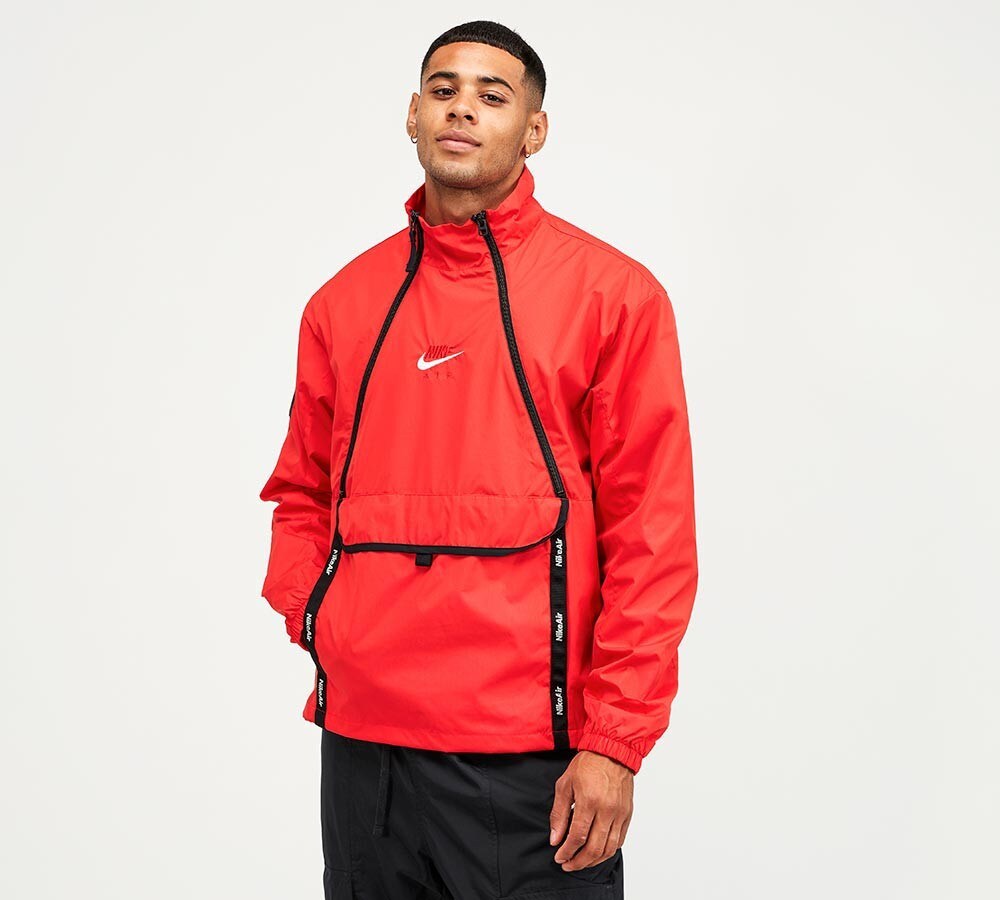 nike woven jacket red