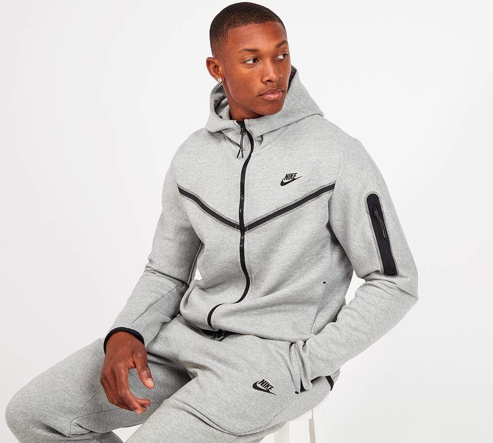 nike tech fleece grey and black